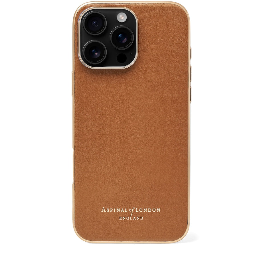 Aspinal Of London Brown Leather iPhone 16 Pro Max Case