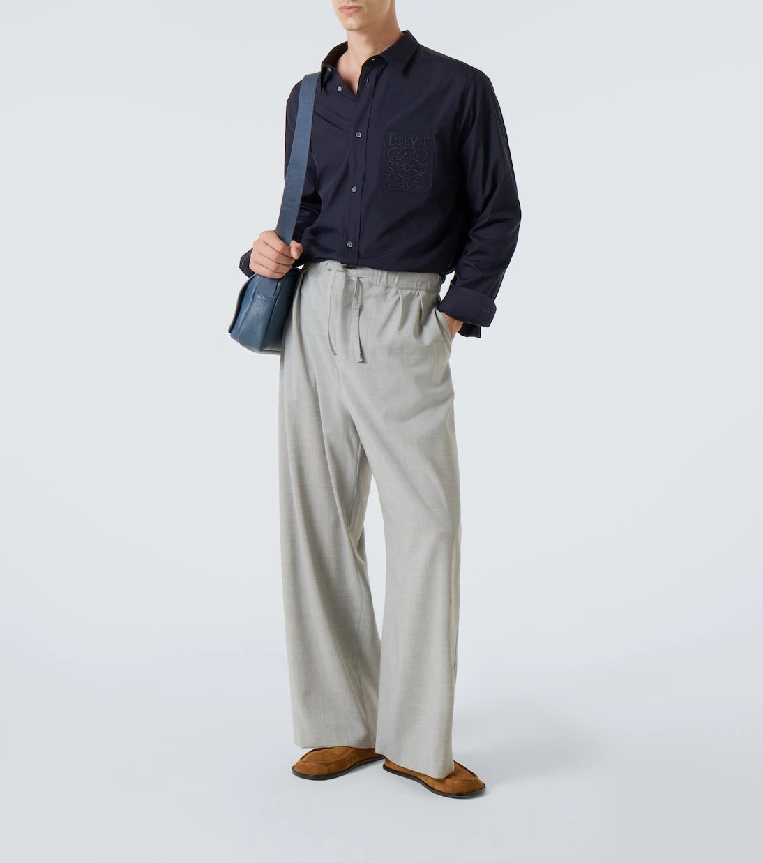 Loewe - Logo cotton poplin shirt