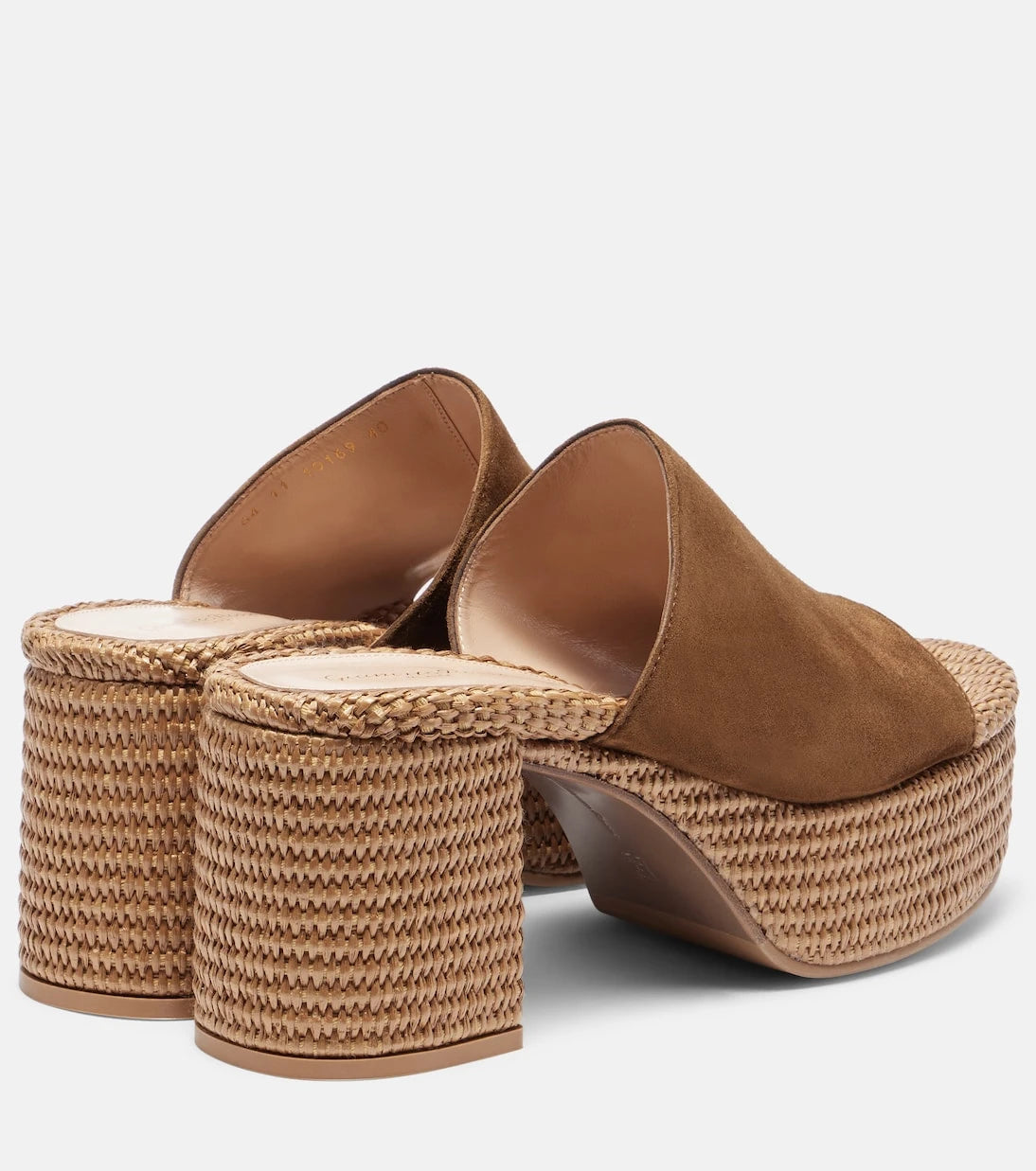 Gianvito Rossi - Suede platform espadrille mules
