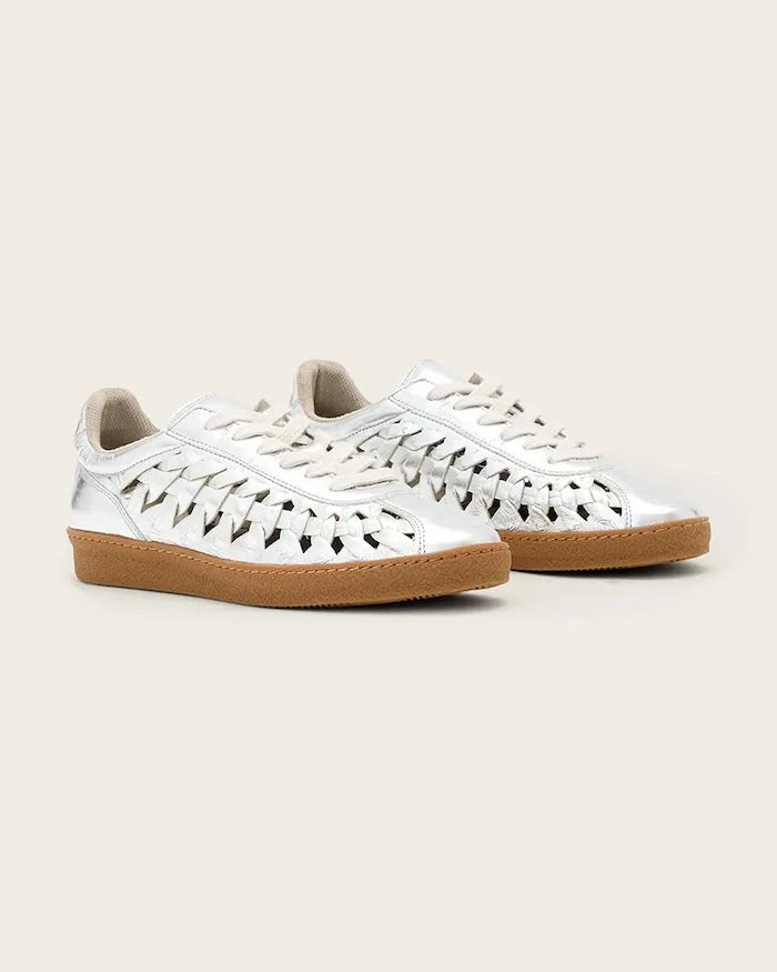 AllSaints Velma Woven Sneaker kadın deri spor ayakkabı