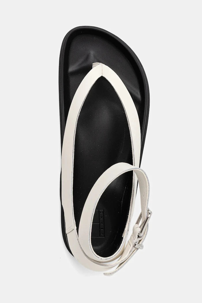 Кожени сандали Tommy Jeans TJW ANKLE STRAP SANDAL