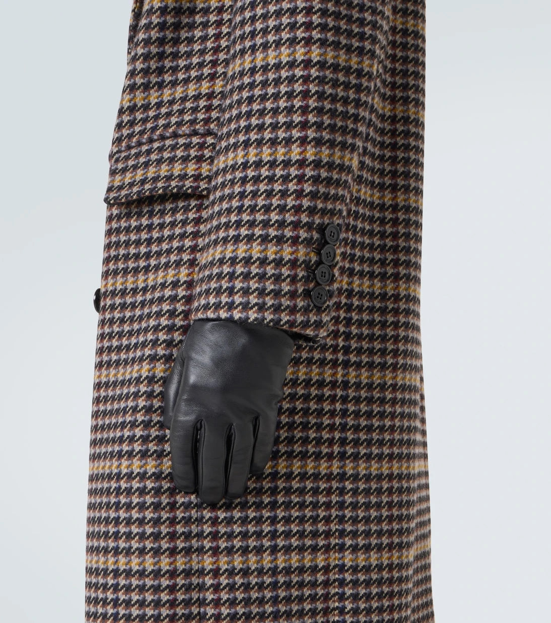 Saint Laurent - Houndstooth wool overcoat