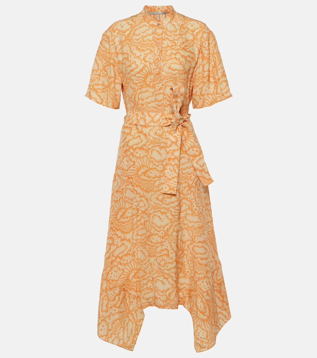 Stella McCartney - Printed asymmetric silk midi dress