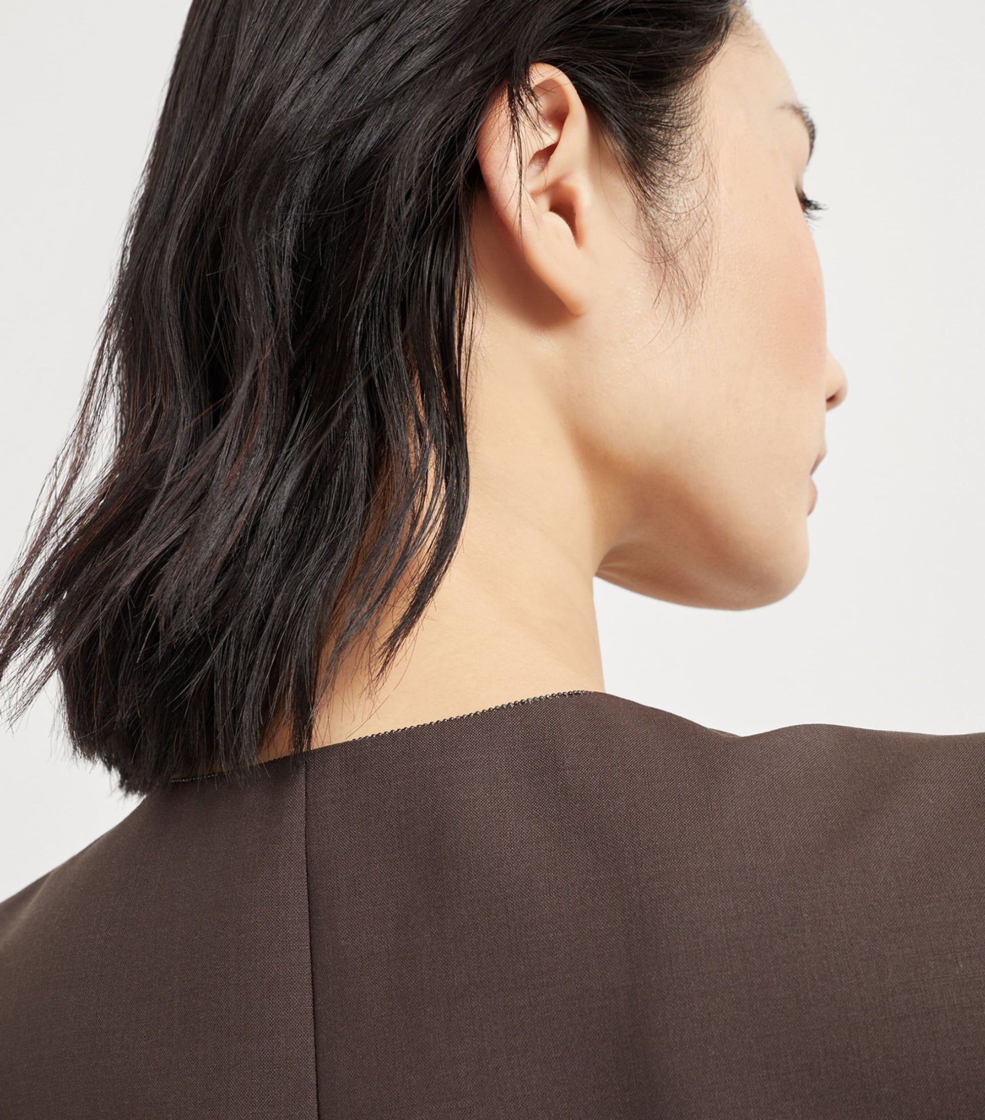 Brunello Cucinelli Brown Tropical Luxury Wool Vest