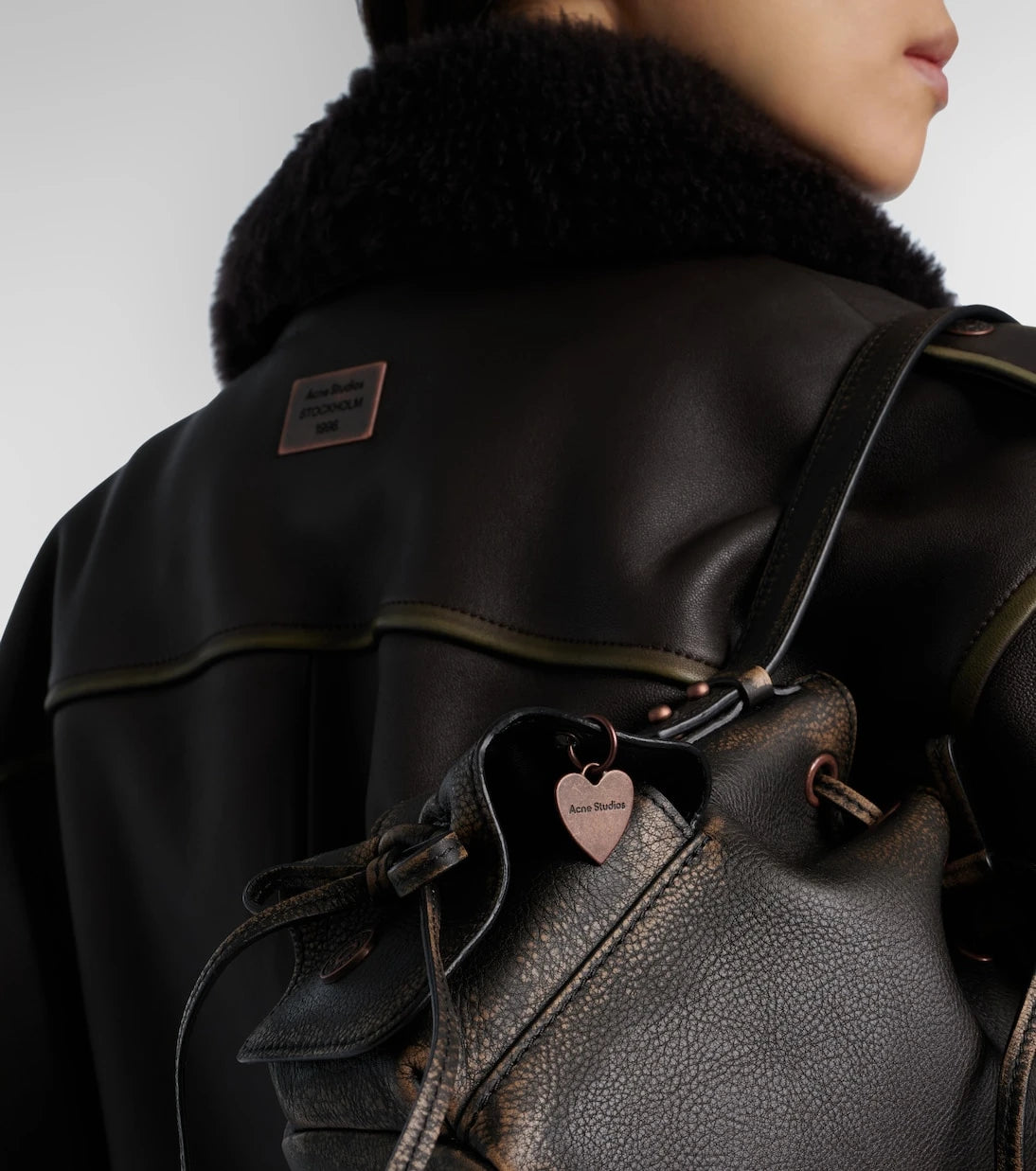 Acne Studios - Leather bucket bag