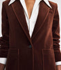 ME+EM Brown Velvet Single-Breasted Blazer