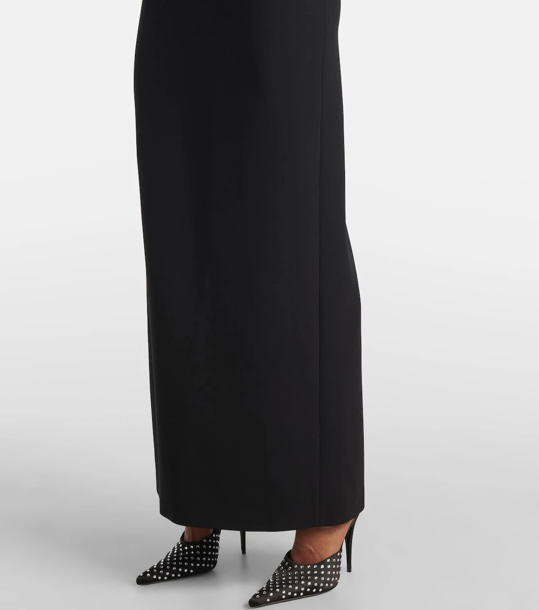 Magda Butrym - Floral-appliqué wool-blend gown