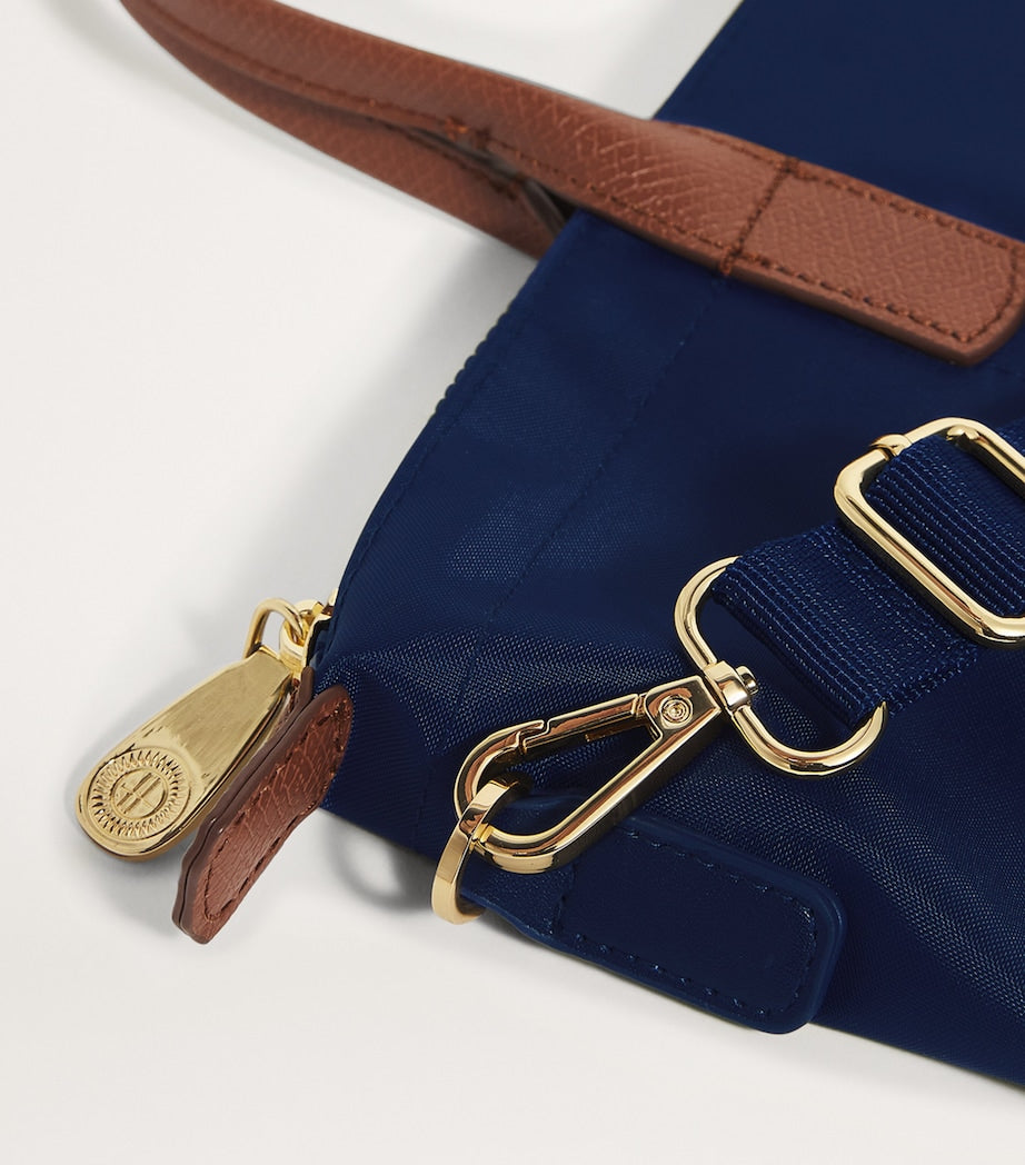 Harrods Navy Grab Nylon Tote Bag