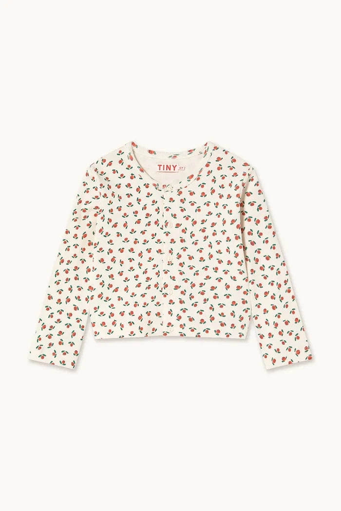 Детска блуза с дълги ръкави Tinycottons TINY ROSES RIB KIDS JACKET
