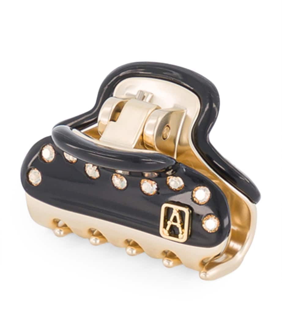 Gold-Plated Crystal-Embellished Claw Hair Clip