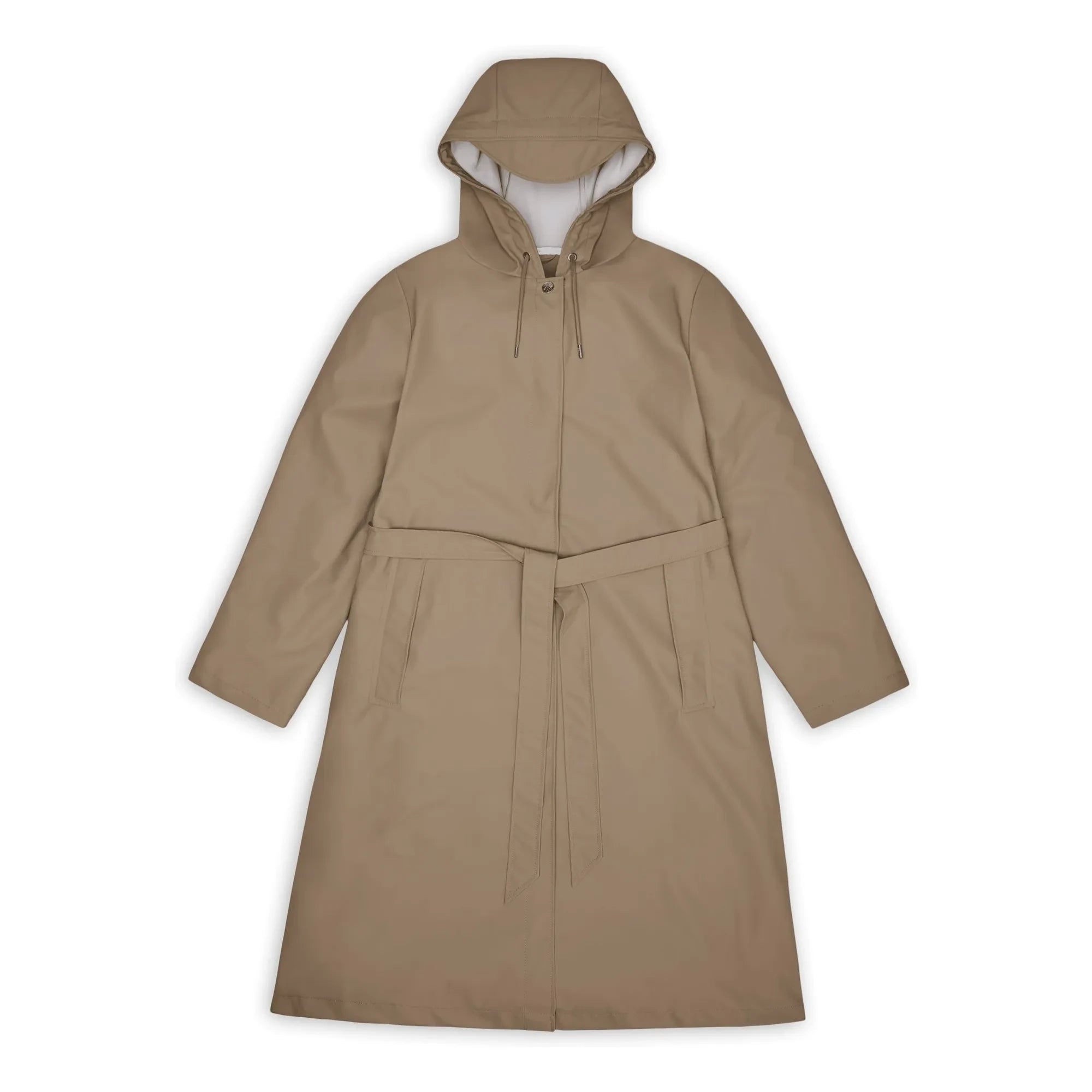 Rains - A-Line W3 Long Jacket | Beige