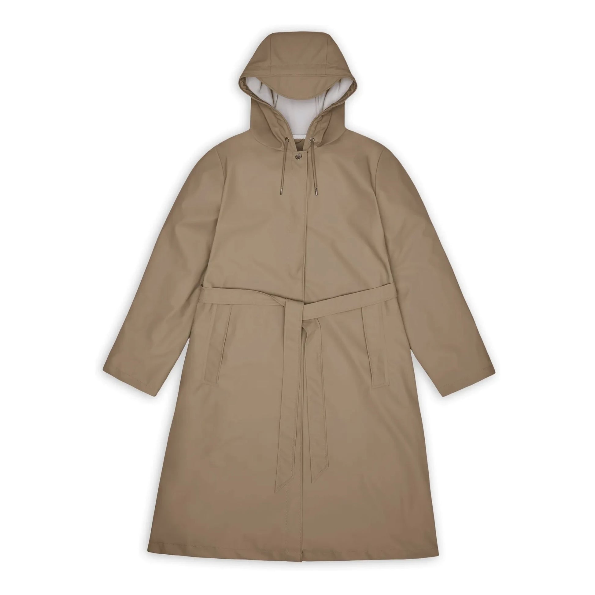 Rains - A-Line W3 Long Jacket | Beige