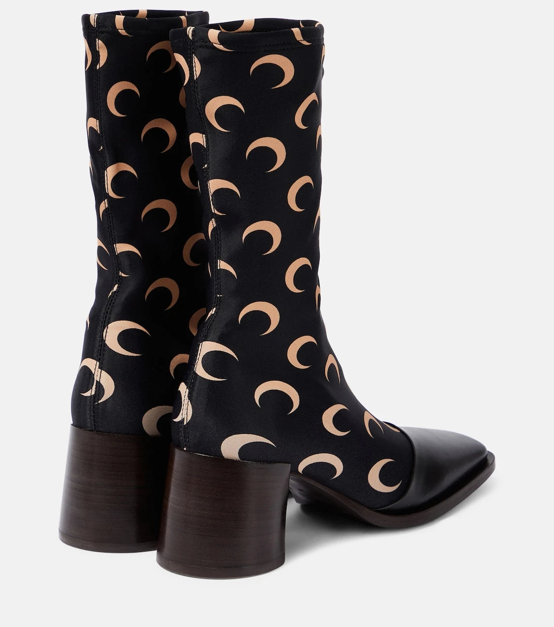 Marine Serre - Printed leather-trimmed sock boots
