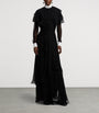 Ralph Lauren Collection Black Silk Chiffon Emala Evening Dress