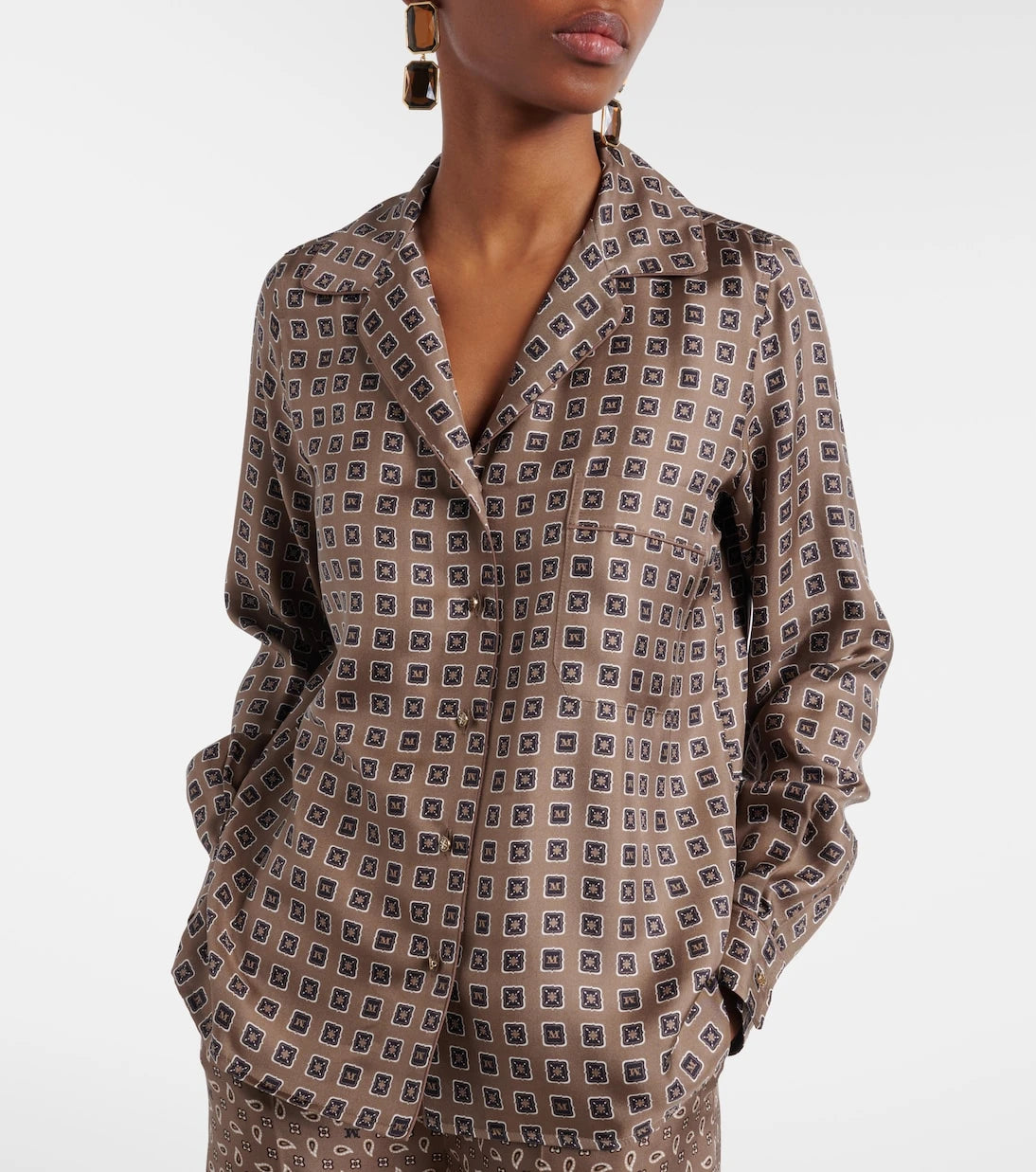 Max Mara - Disco printed silk twill shirt