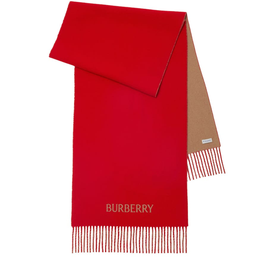 Beige Cashmere Reversible EKD Scarf