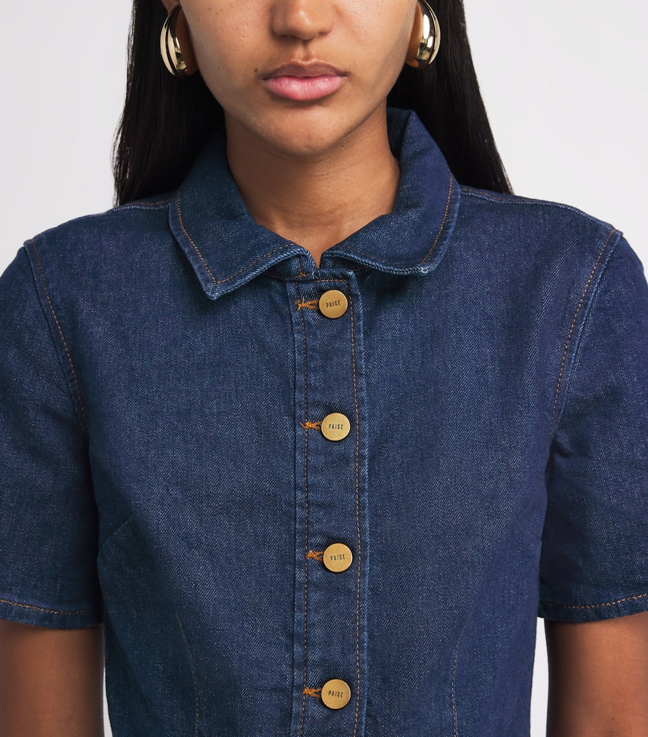 PAIGE Blue Denim Clementine Mini Dress