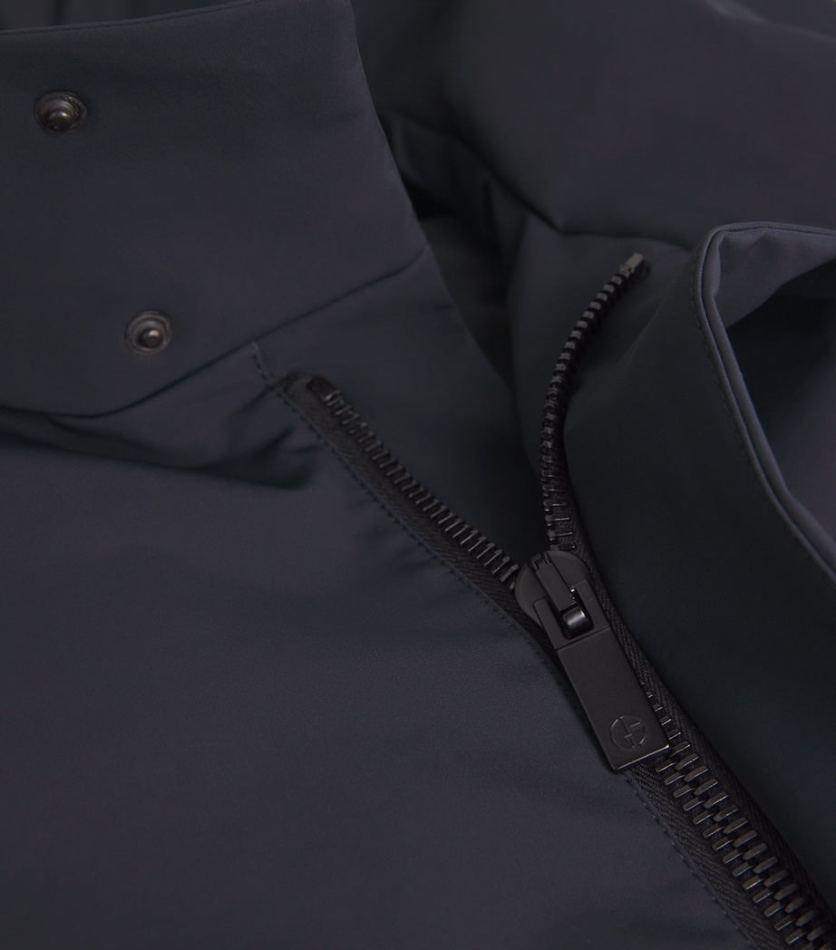 Giorgio Armani Blue Padded Pea Coat