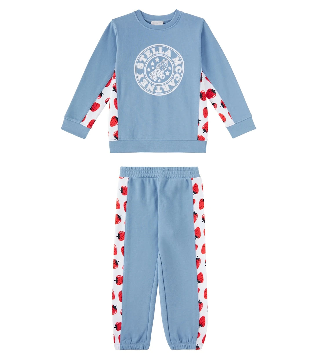 Stella McCartney Kids - طقم سويتشيرت وبنطال رياضي بطبعة