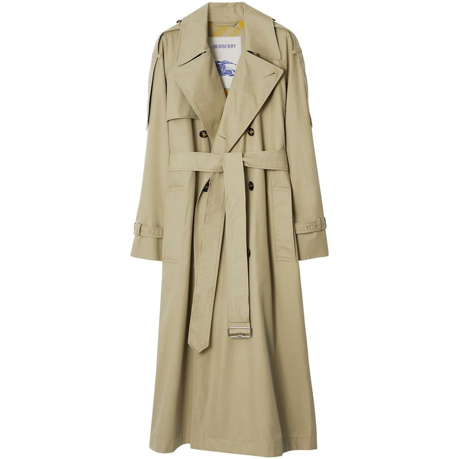 Burberry Beige Cotton Long Castleford Trench Coat