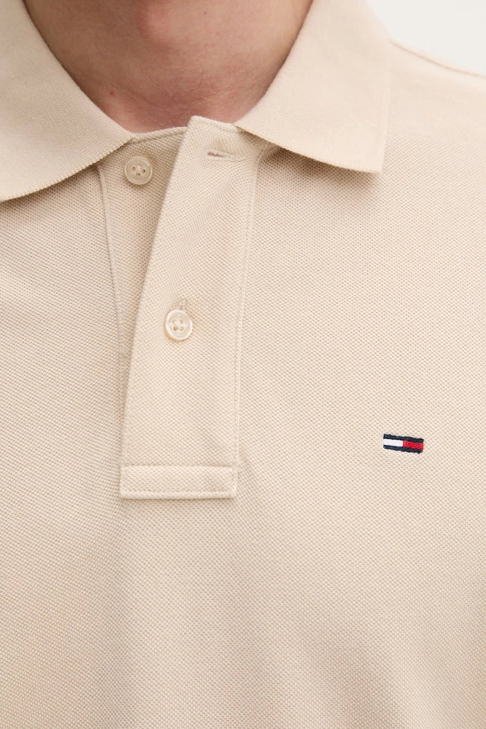 Tommy Jeans erkek pamuklu yakalı tişört