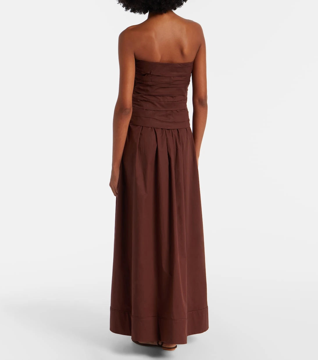 Adriana Degreas - Pleated cotton maxi skirt