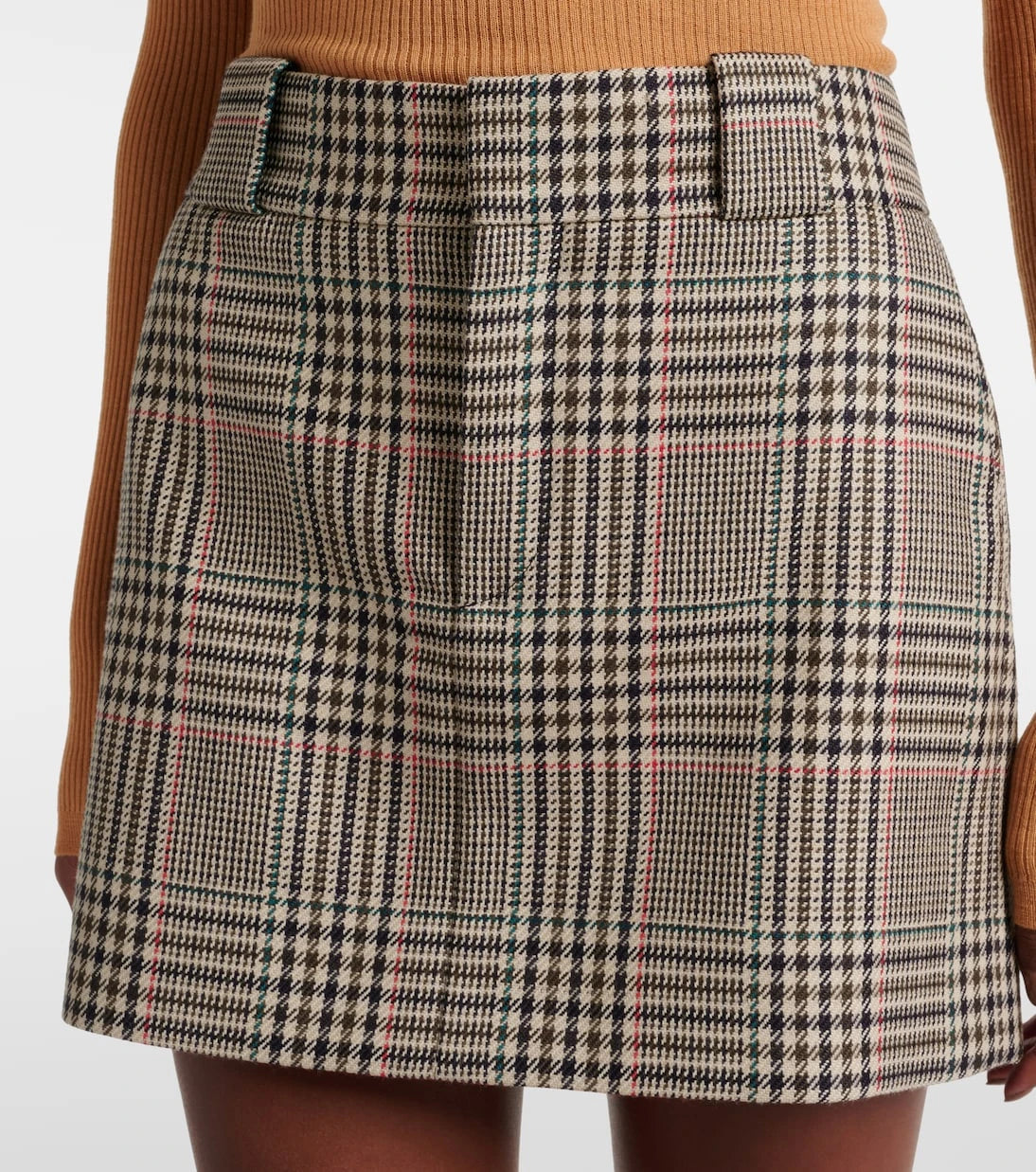 Chloé - Checked wool miniskirt