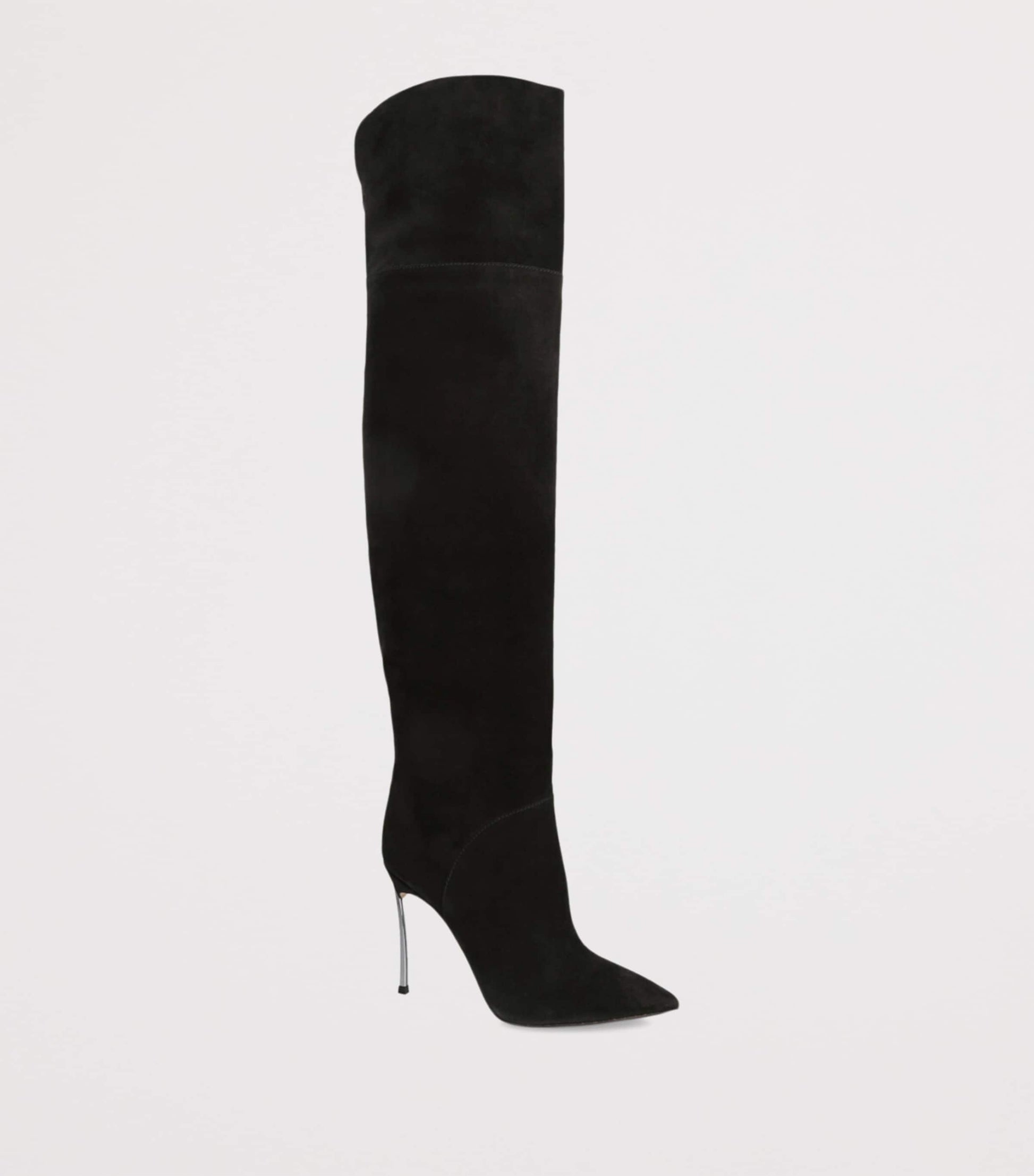 Casadei Black Suede Blade Over-The-Knee Boots 100