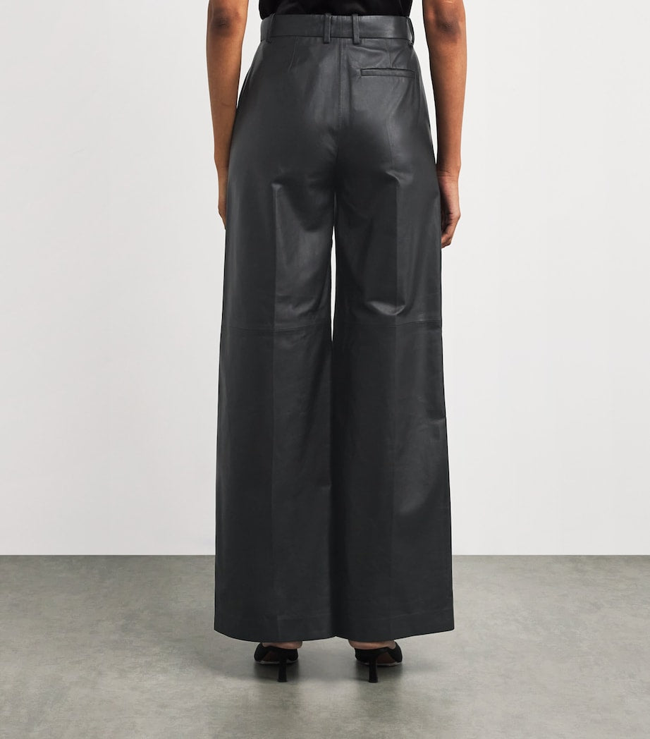 Leather Alana Wide-Leg Trousers