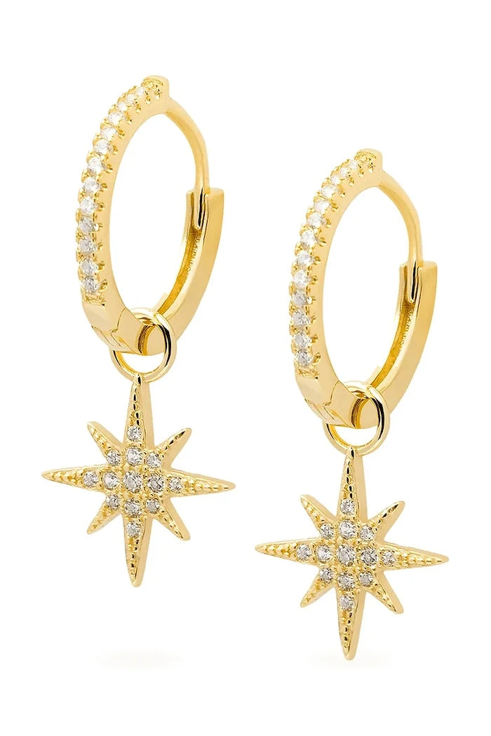 Altın kaplama gümüş küpeler ANIA KRUK SKY