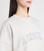 Adanola Grey Organic Cotton Varsity Chainstitch Sweatshirt