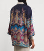Etro Multi Silk Paisley Print Short Robe