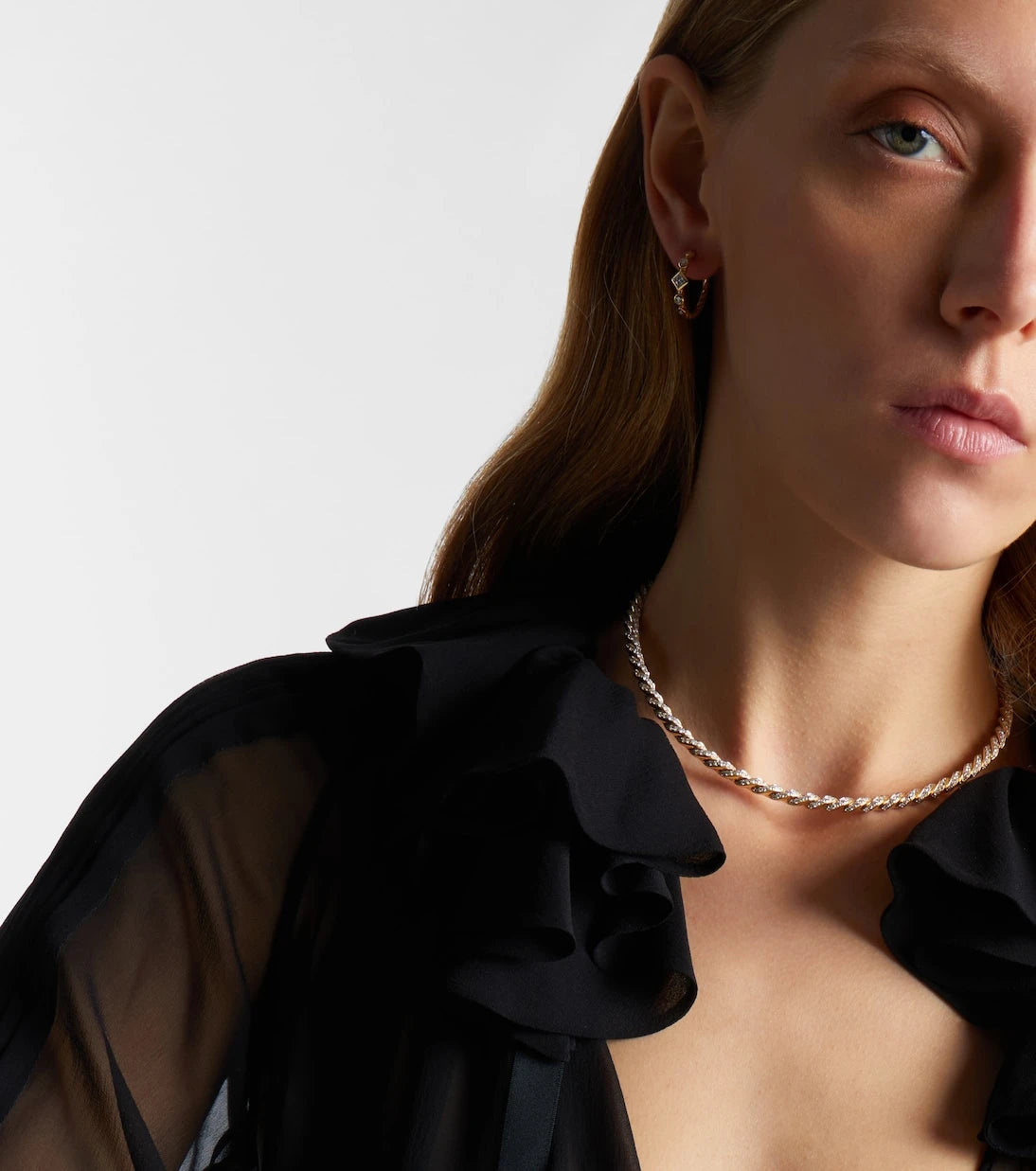 David Yurman - Sculpted Cable Flex 18kt gold choker with diamonds