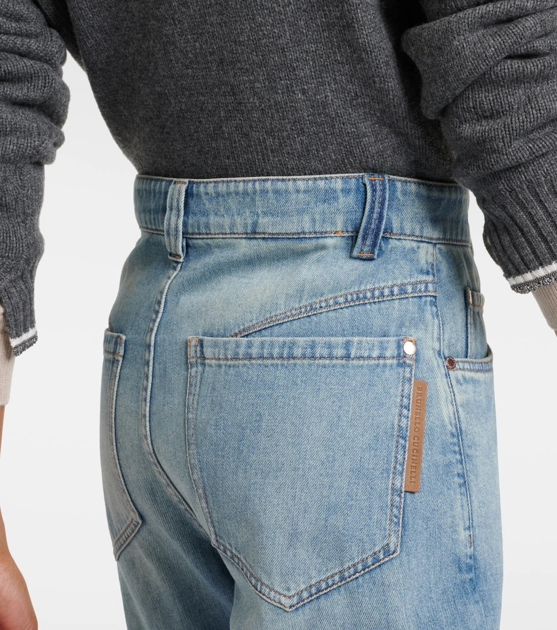 Brunello Cucinelli - High-rise wide-leg jeans