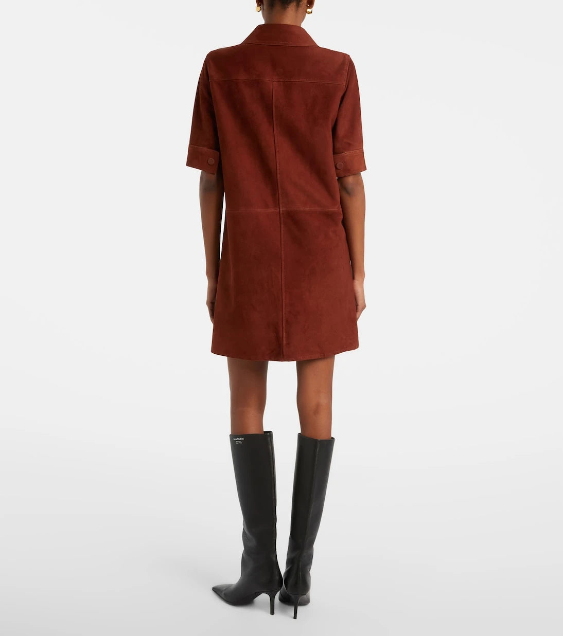 Yves Salomon - Suede polo dress