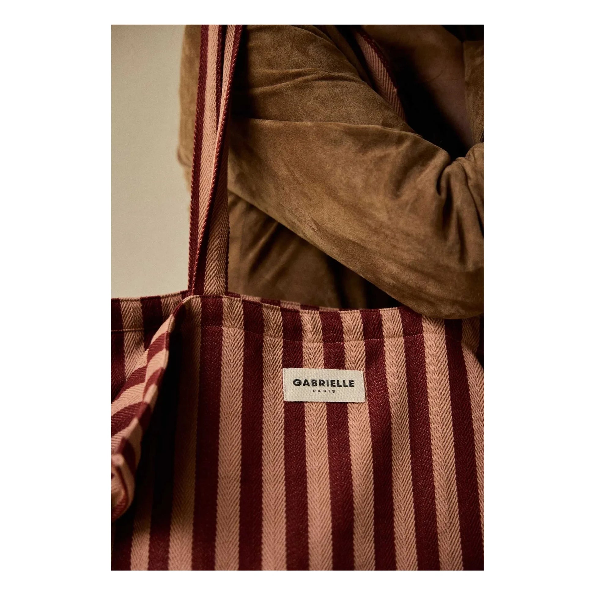 Gabrielle Paris - Garance Striped Weekend Bag  | Red