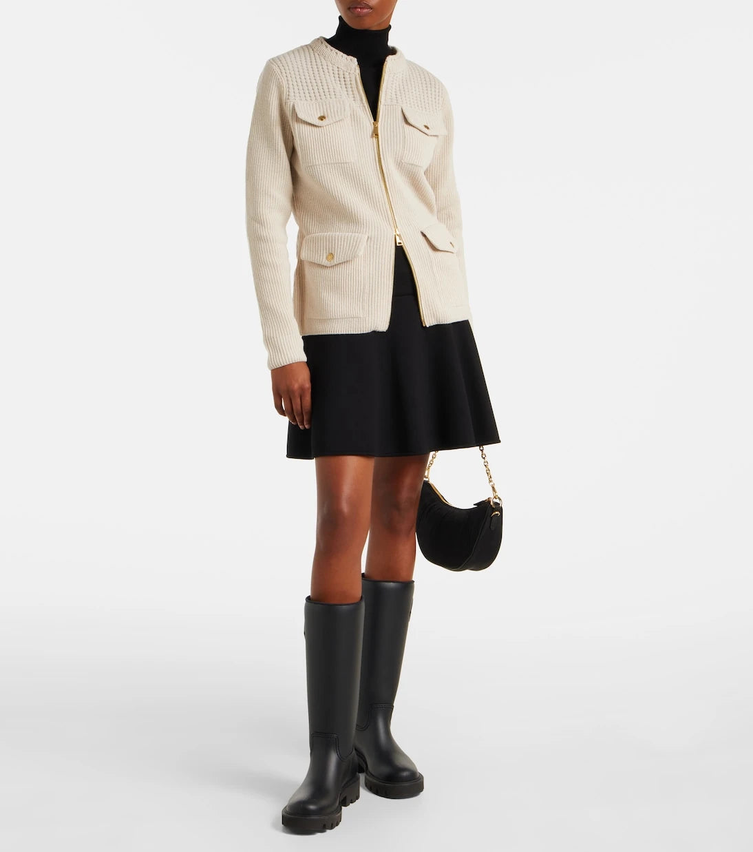 Moncler - Padded virgin wool cardigan