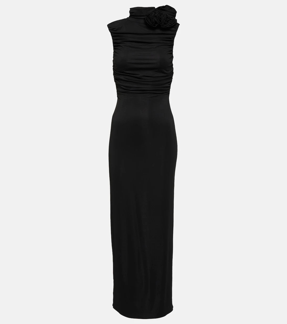 Magda Butrym - Floral-appliqué ruched maxi dress