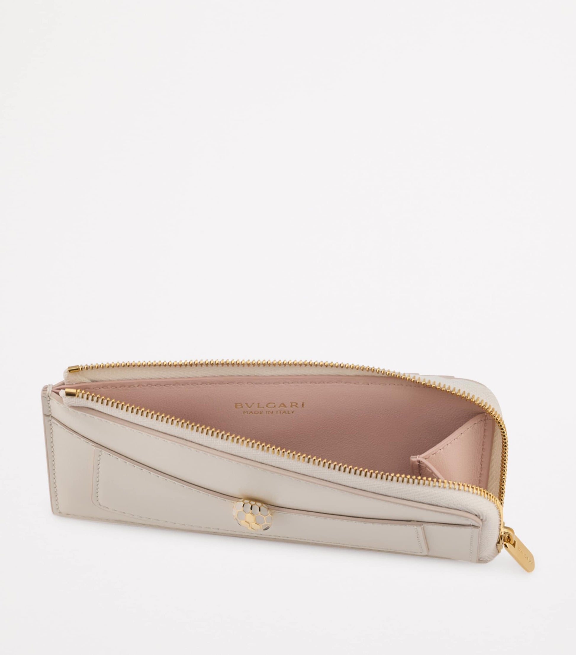 White Serpenti Forever Zipped Card Holder