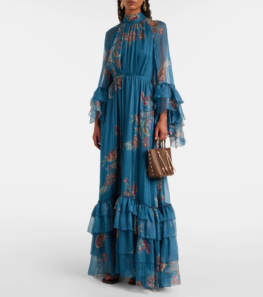 Etro - Paisley silk chiffon gown