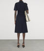Burberry Navy Wool Mini Shirt Dress