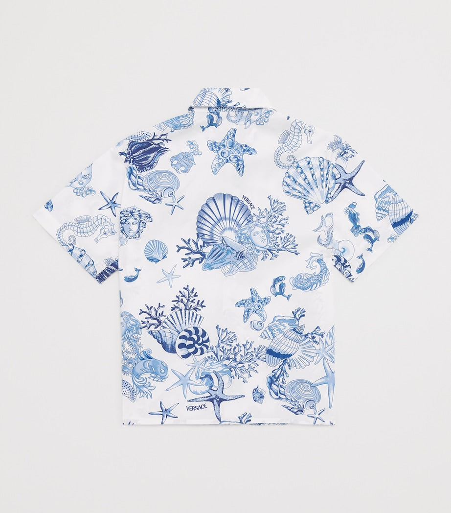 Versace Kids Cotton Underwater Barocco Shirt (6-14 Years)