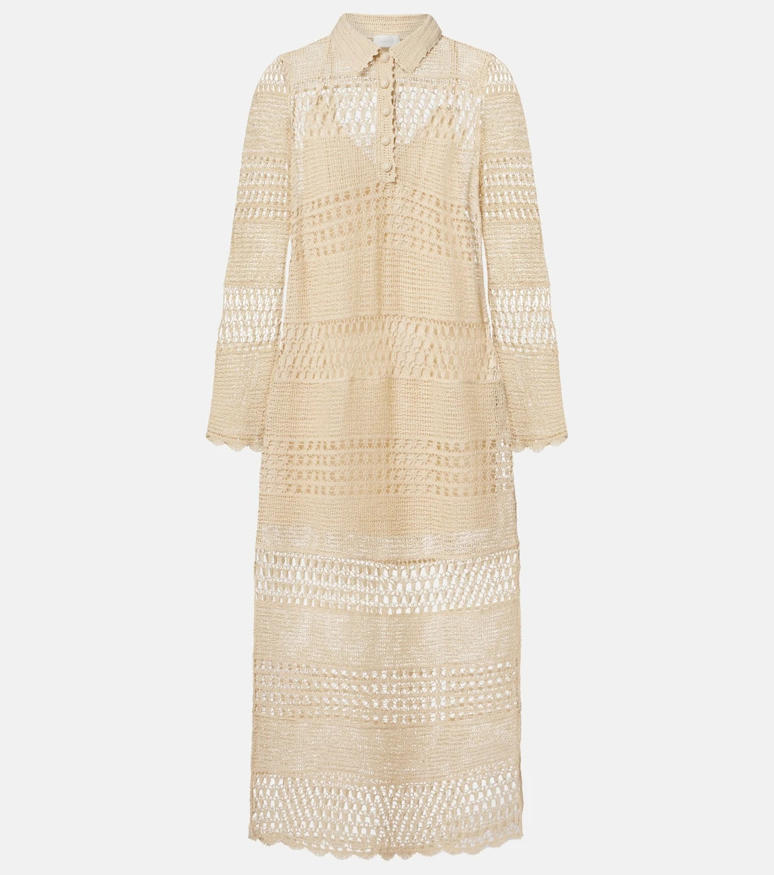Zimmermann - Wanderlust crochet cotton-blend midi dress
