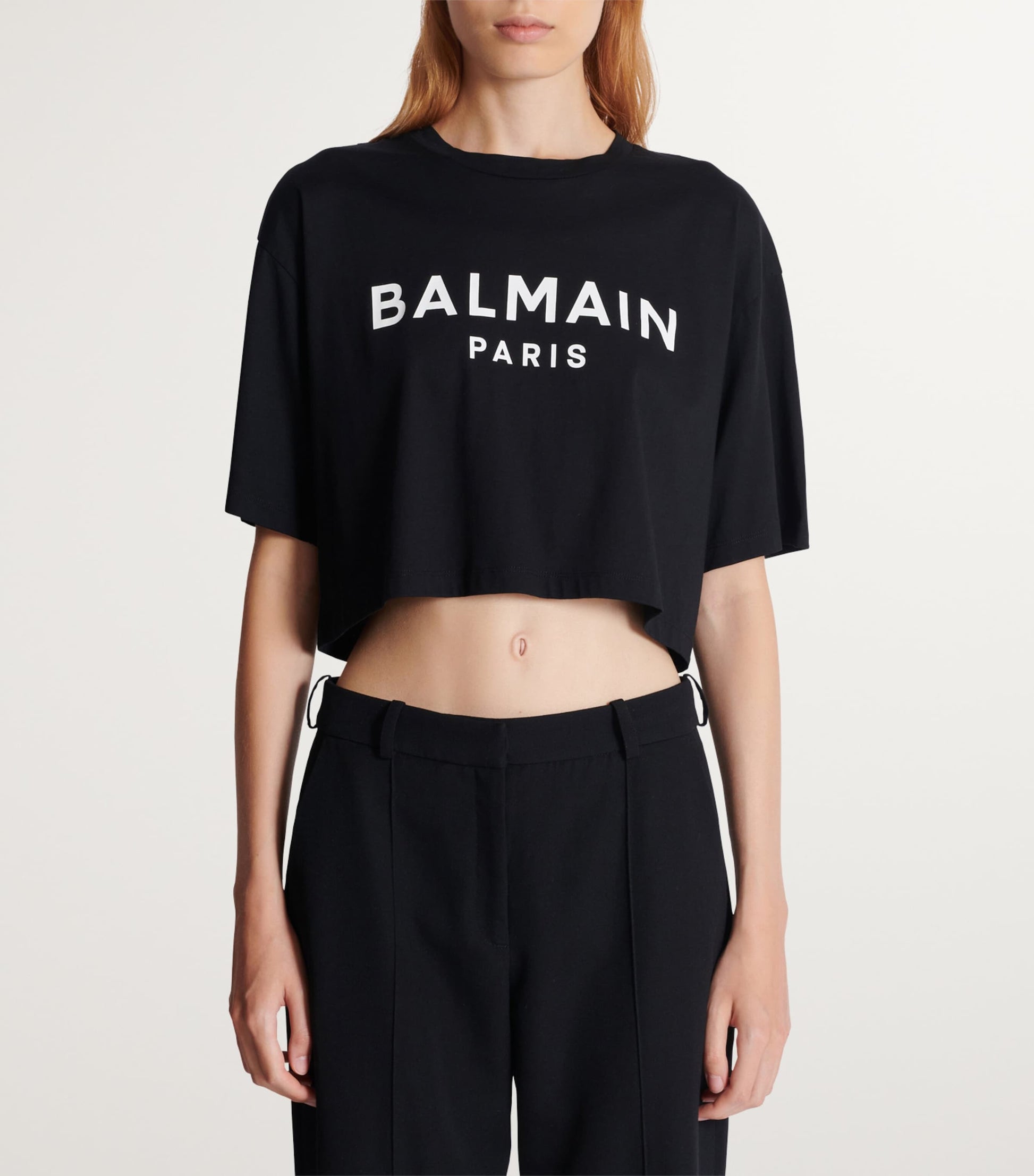 Black Cropped Logo T-Shirt