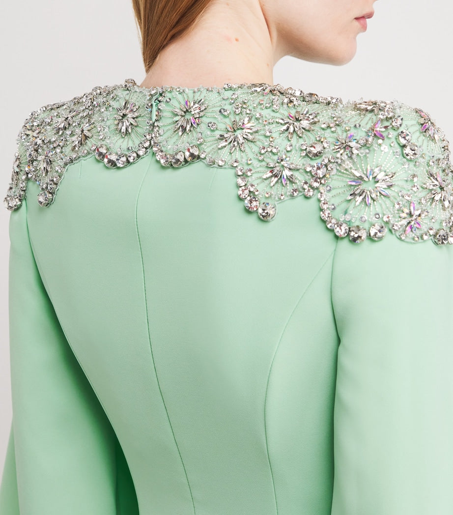 Jenny Packham Green Embellished Daza Maxi Dress
