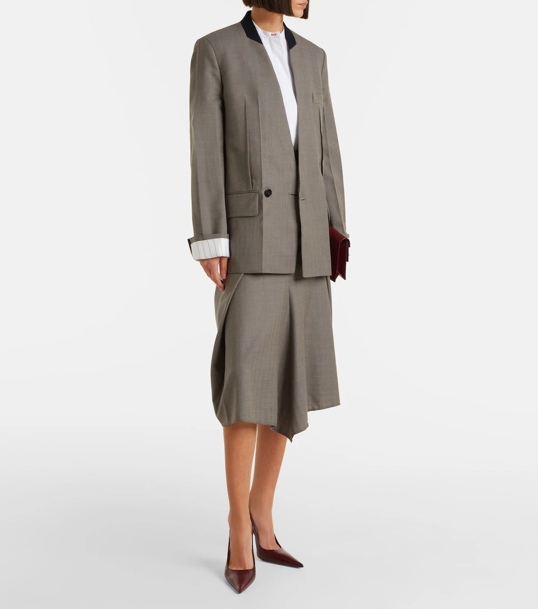 Victoria Beckham - Balıksırtı saf yün blazer
