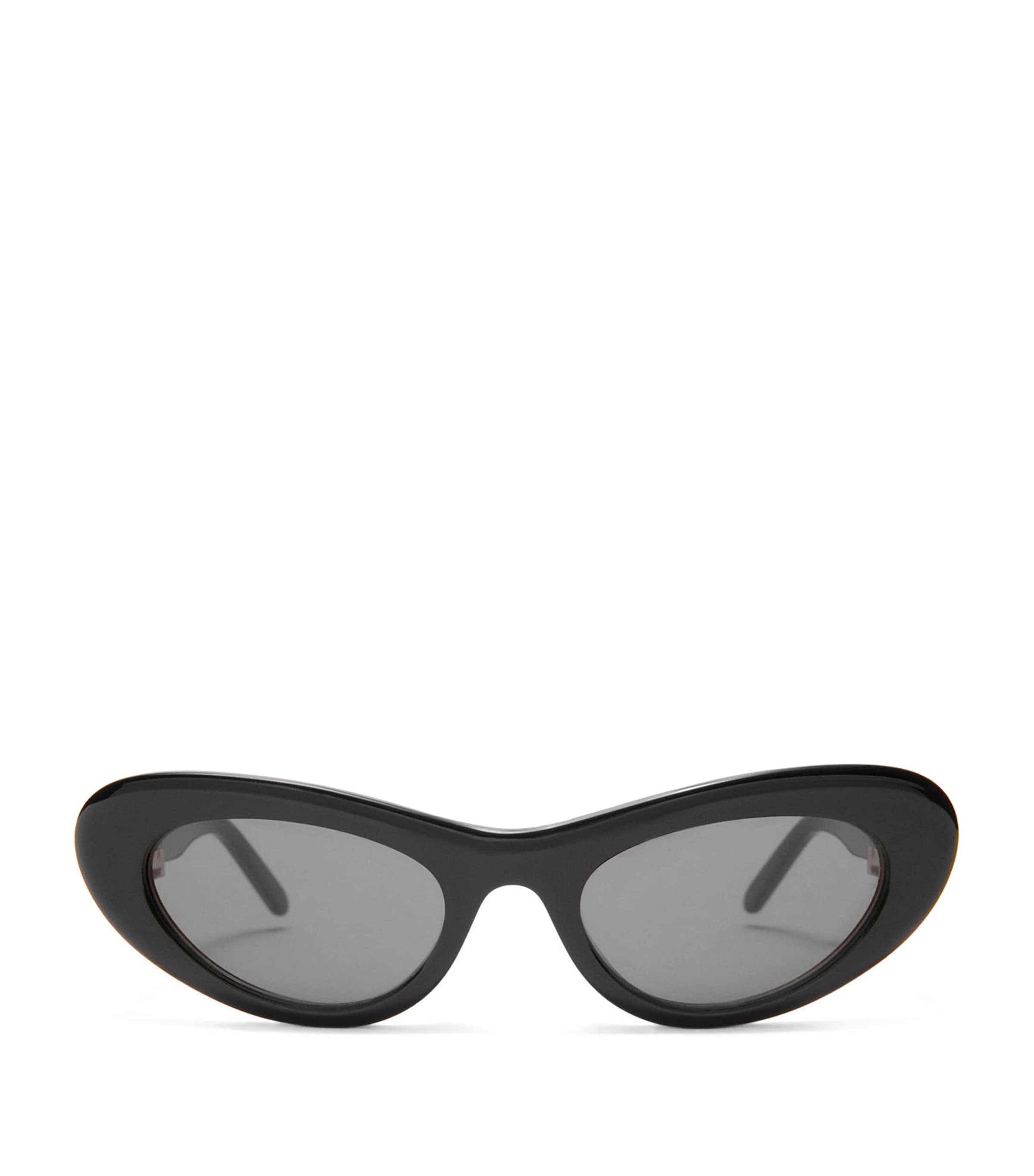 Black Acetate Cocktail Cat-Eye Sunglasses