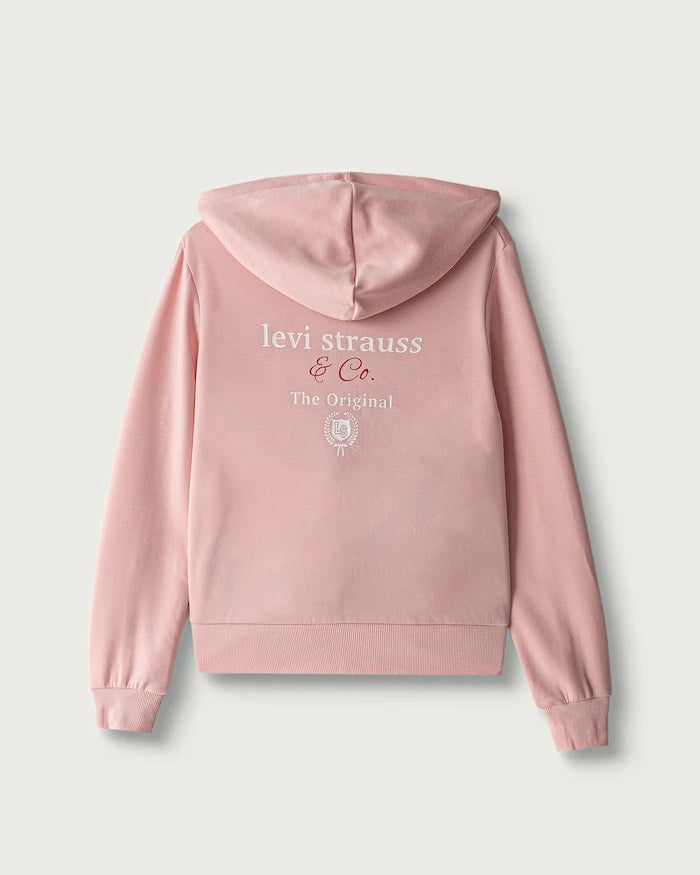 Çocuklar için viskonlu, fermuarlı ve kapüşonlu sweatshirt MEET AND GREET VARSITY HOO