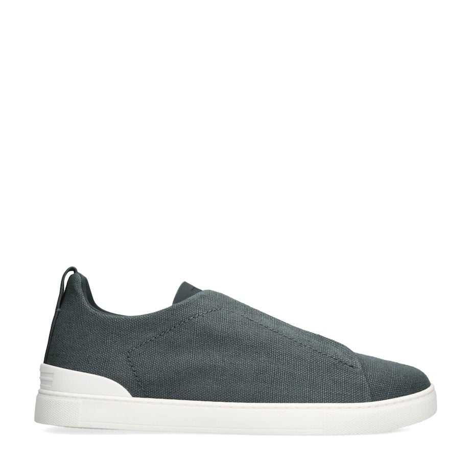 Cotton-Linen Triple Stitch Sneakers