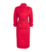 Red Cotton-Blend Trench Coat